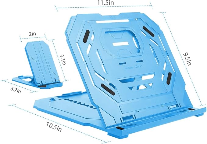 Soporte plegable para tablet y laptop Frunsi azul miniatura 5