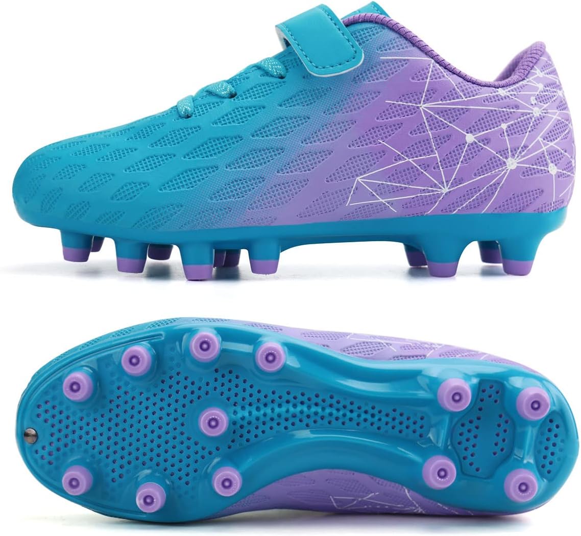 brooman Kids Firm Ground Soccer Cleats Boys Girls Athletic Outdoor Football Shoes - Image 3