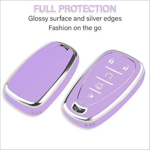 Miniatura 4 de QBUC Funda para llavero Chevy con llavero de TPU suave, funda de protección compatible con Chevy Malibu Blazer Traverse Equinox Trailblazer