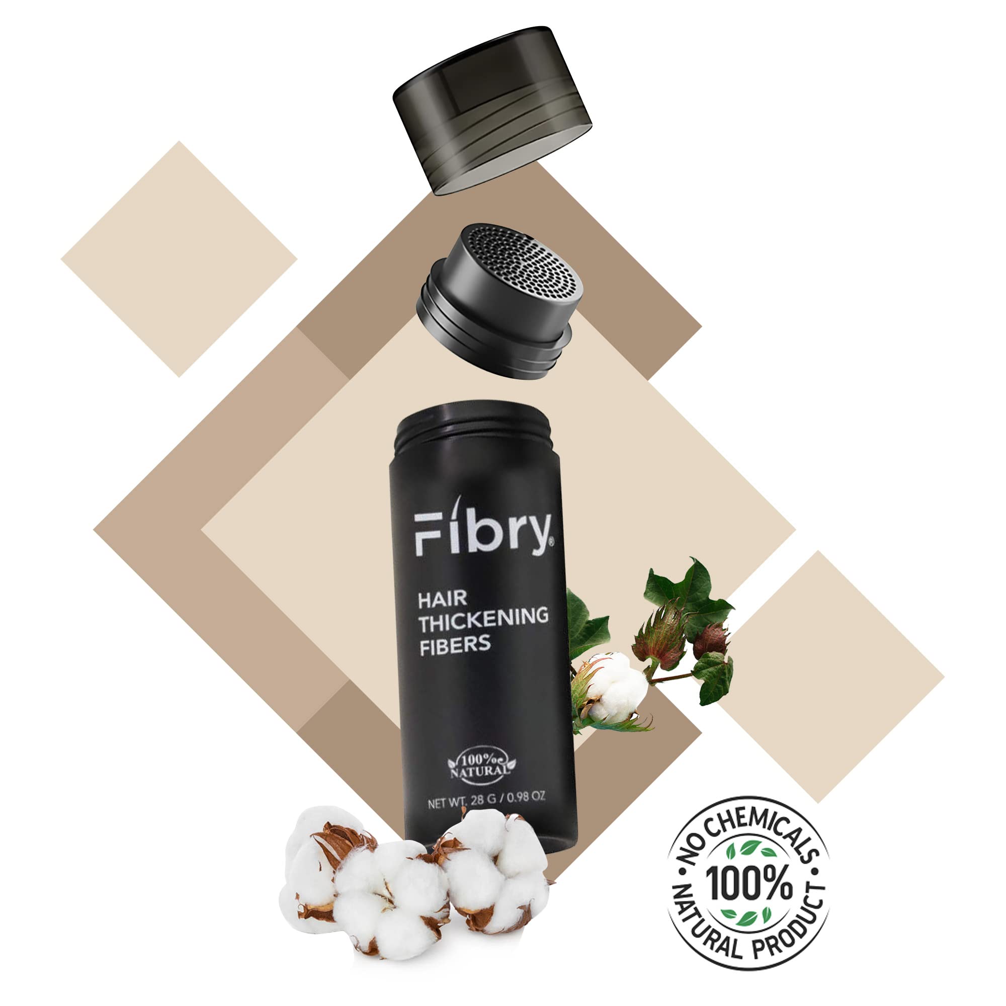 Polvere Volumizzante Capelli con Fibre 100% Naturali, Infoltimento Immediato di Stempiatura o Capelli Fini, Rimedio Istantaneo Contro Diradamento e Calvizie, 28gr Castano Scuro ( Dark Brown )