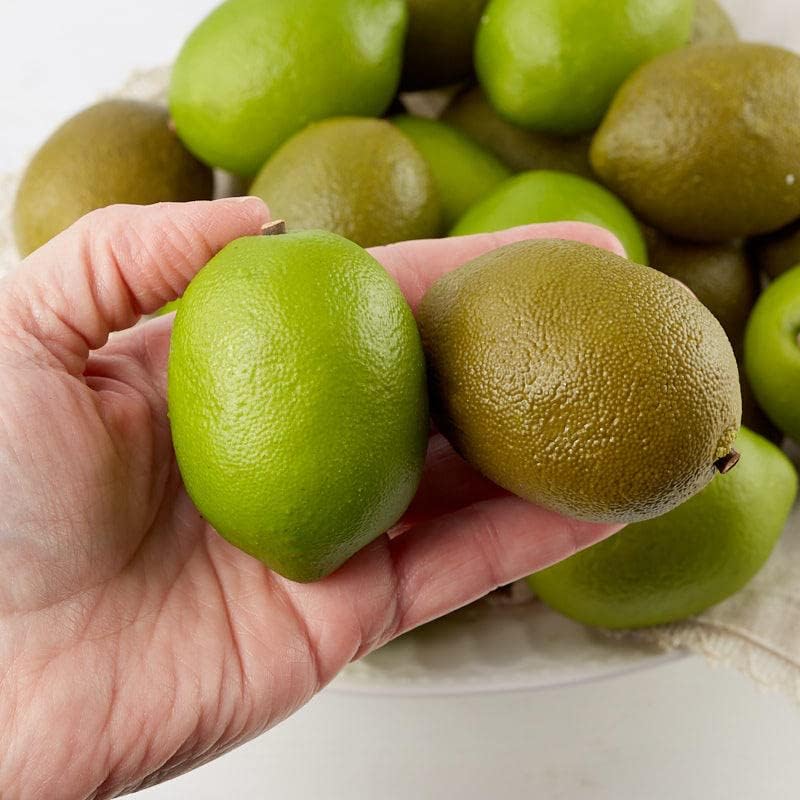 Factory Direct Craft Realistic Artificial Limes Assortment of 24 Fake Limes Citrus Fruits