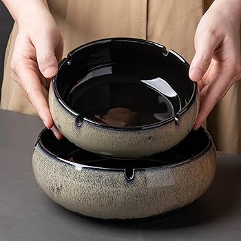 鑑月焼 陶器 灰皿 インテリア 鑑月焼