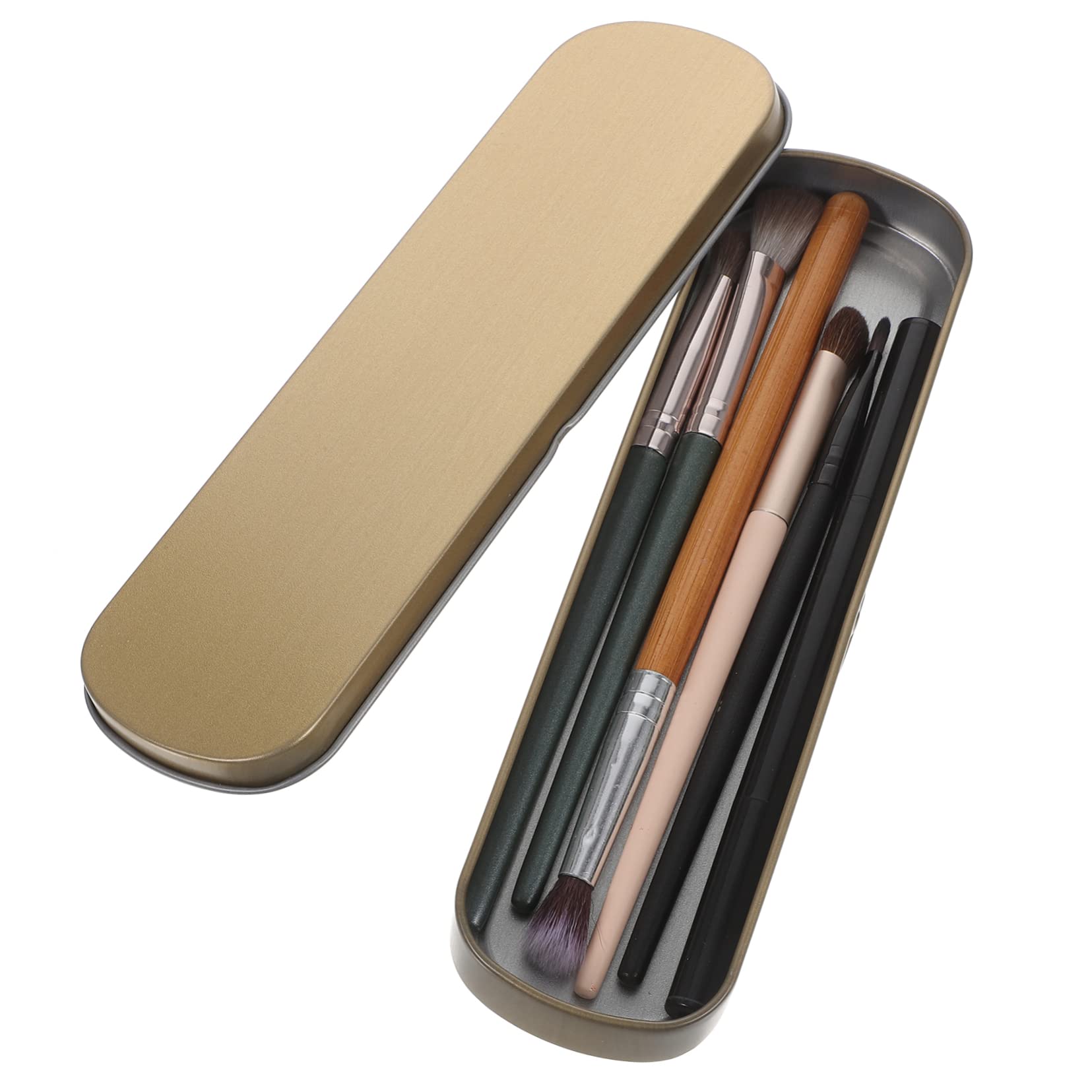 10pezzi Astucci Metallo Per Penne Scatole Piane Con Coperchio Per Materiale Scolastico Organizer Versatile Per Studenti e Cosmetici