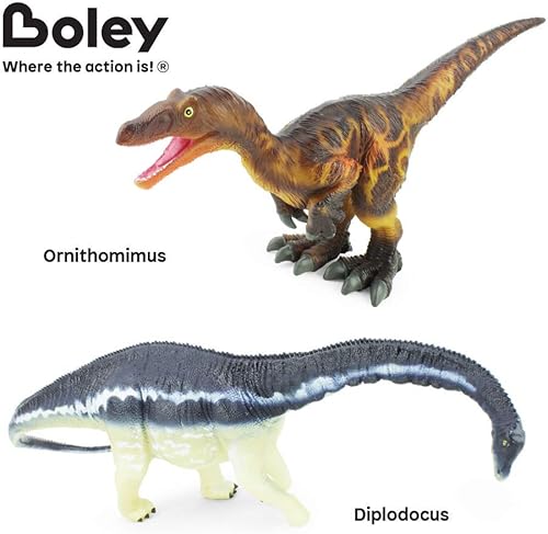 Miniatura 3 de Boley Paquete de 4 juguetes de dinosaurio auténticos jumbo, modelo Gosnell, juego educativo de dinosaurio de plástico, ideal como regalos de