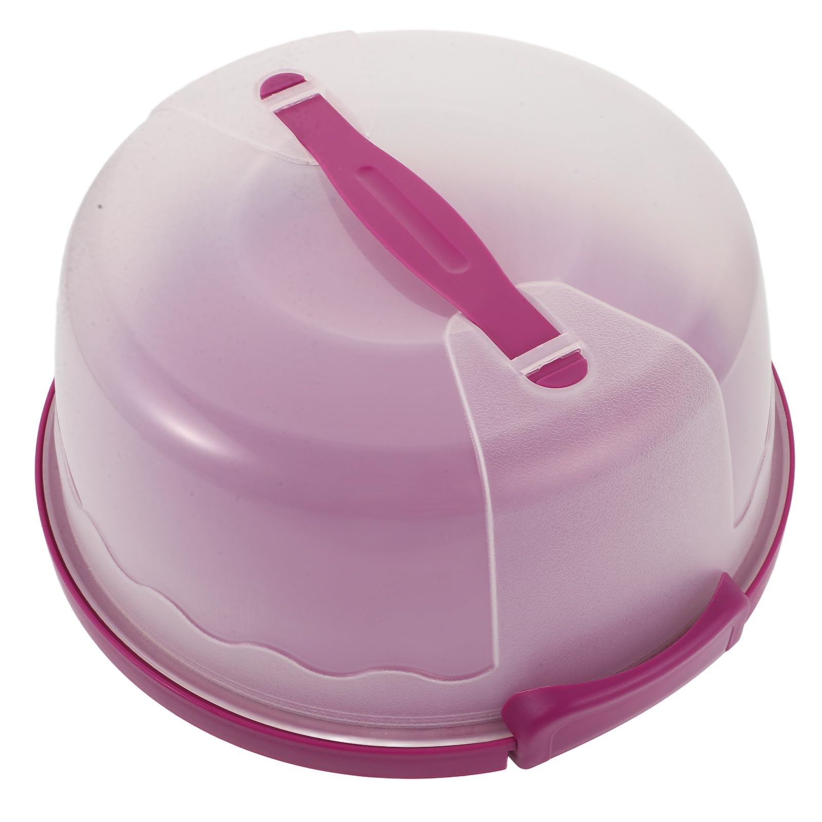 Caja para Pasteles Reutilizable de Plástico Redonda de 6 a 8 Pulgadas Tapa y Asa para Transportar y Conservar Tartas