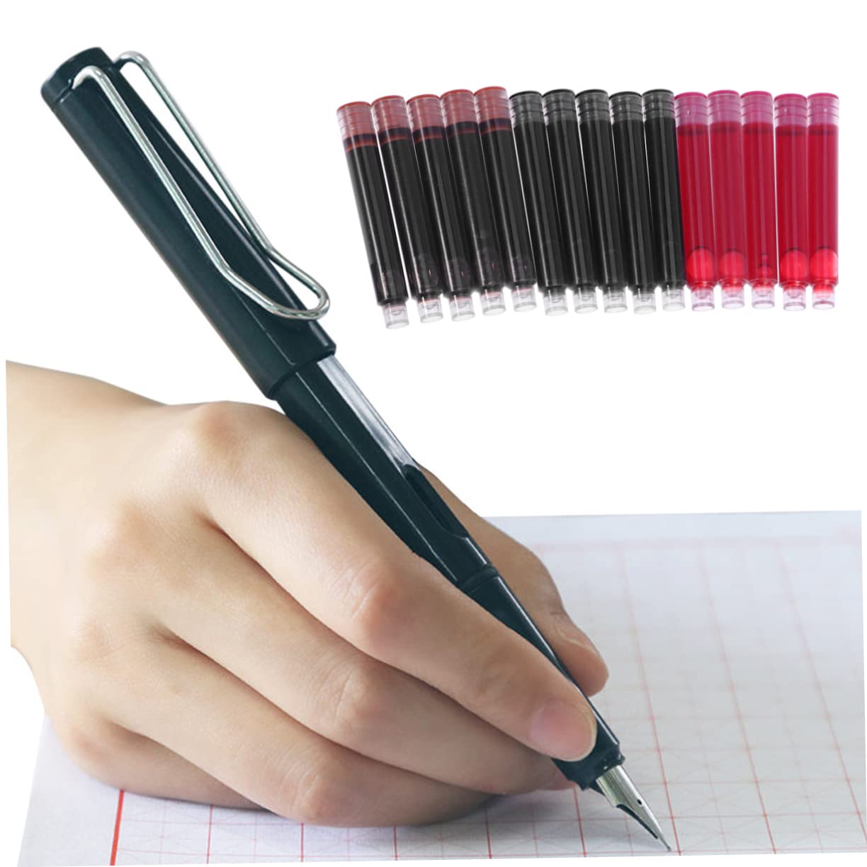 SHINEOFI 105pezzi Ricariche Per Stilografiche Inchiostro Di Qualità Per Calligrafia e Cancelleria Scolastica Asciugatura Rapida e Resistente All