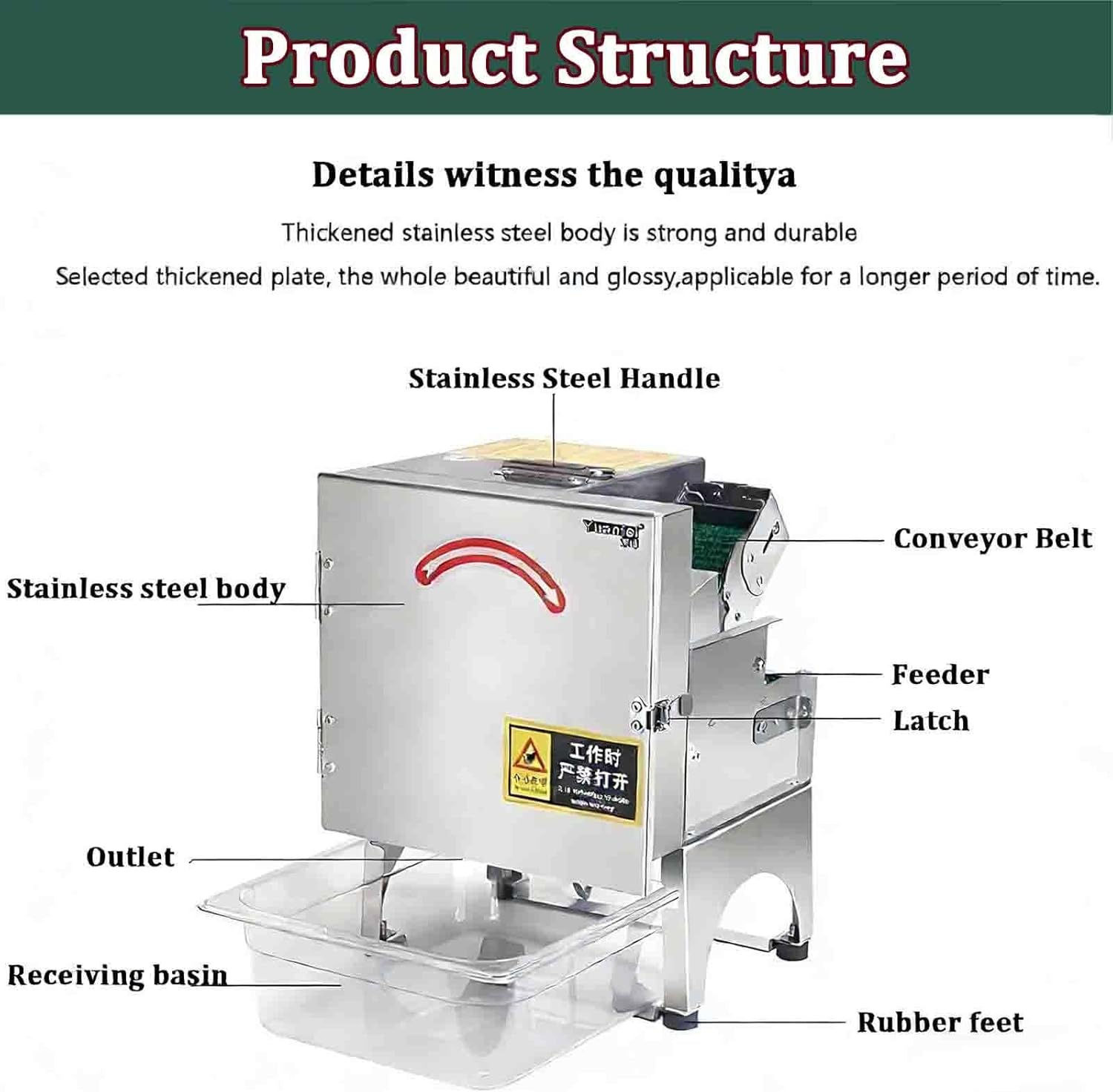 Automatic Vegetable Chopper, High Efficiency Slicer with Adjustable Thickness for Kitchen Food Preparation