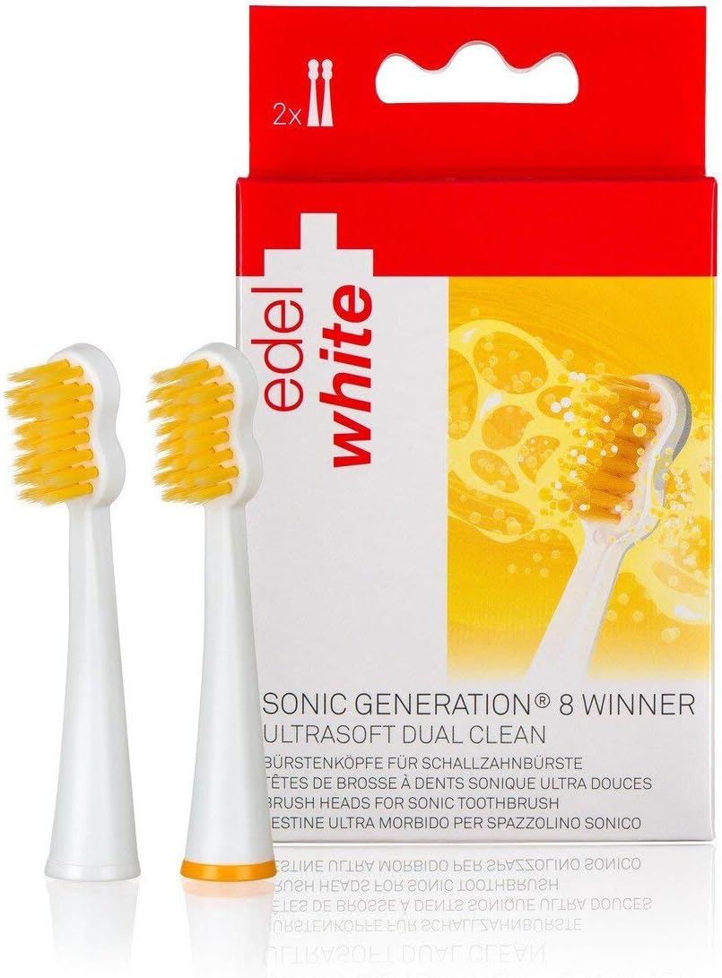 edel+white-SG8 Sonic Generation 8 Sonic Toothbrush Replacement Heads - 2-Pack
