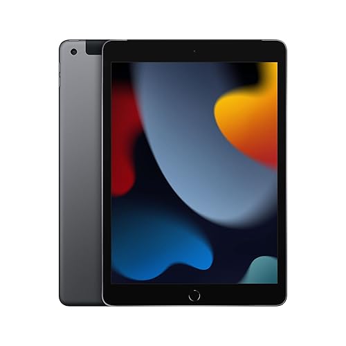 2021 Apple iPad (10.2-inch, Wi-Fi + Cellular, 256GB) Space Grey (Renewed) - WiFi + Cellular - 256GB - Space Grey