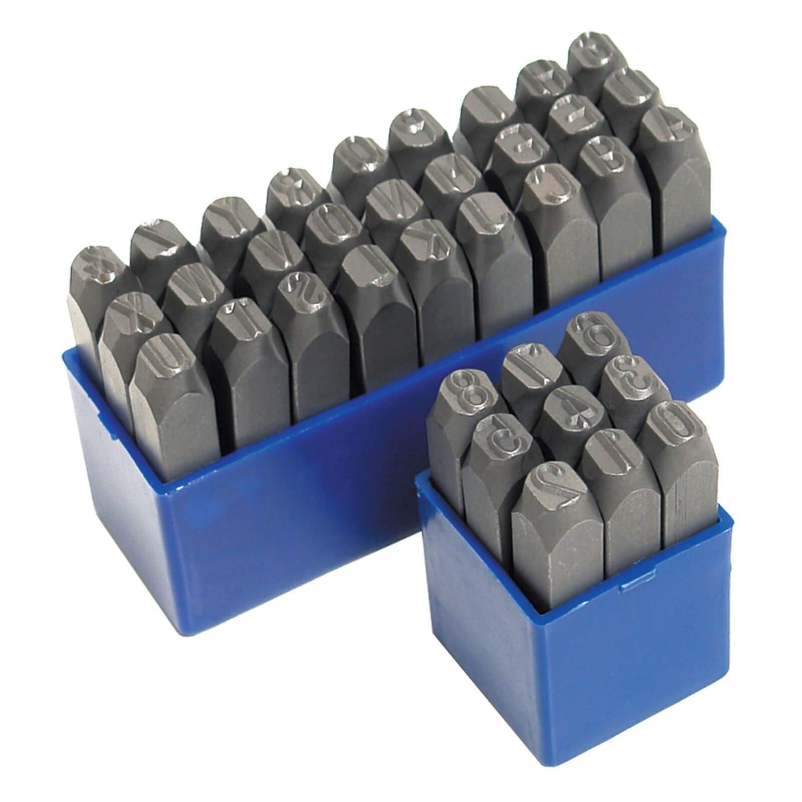 Números y letras para golpear 10 mm 36 piezas
