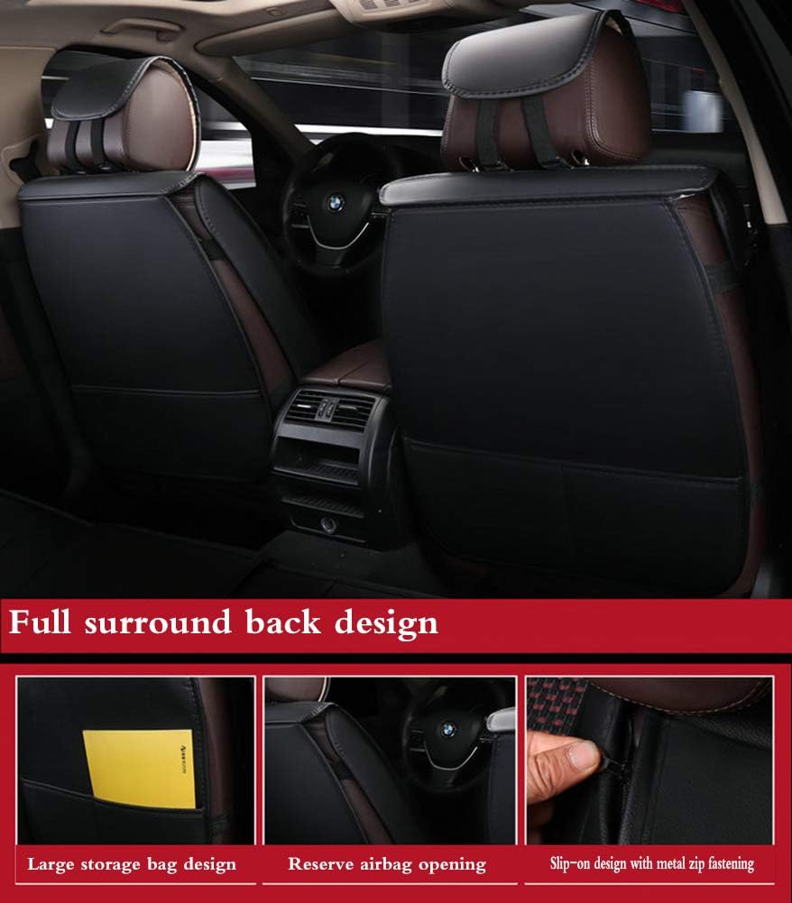 豪華ラッピング無料 カーシートカバー フルセット 5シートユニバーサルアイスシルク レザーカーシートクッションインテリアアクセサリー 一年中使用 カーシートを保護 ベージュ シートカバー Www We Job Com