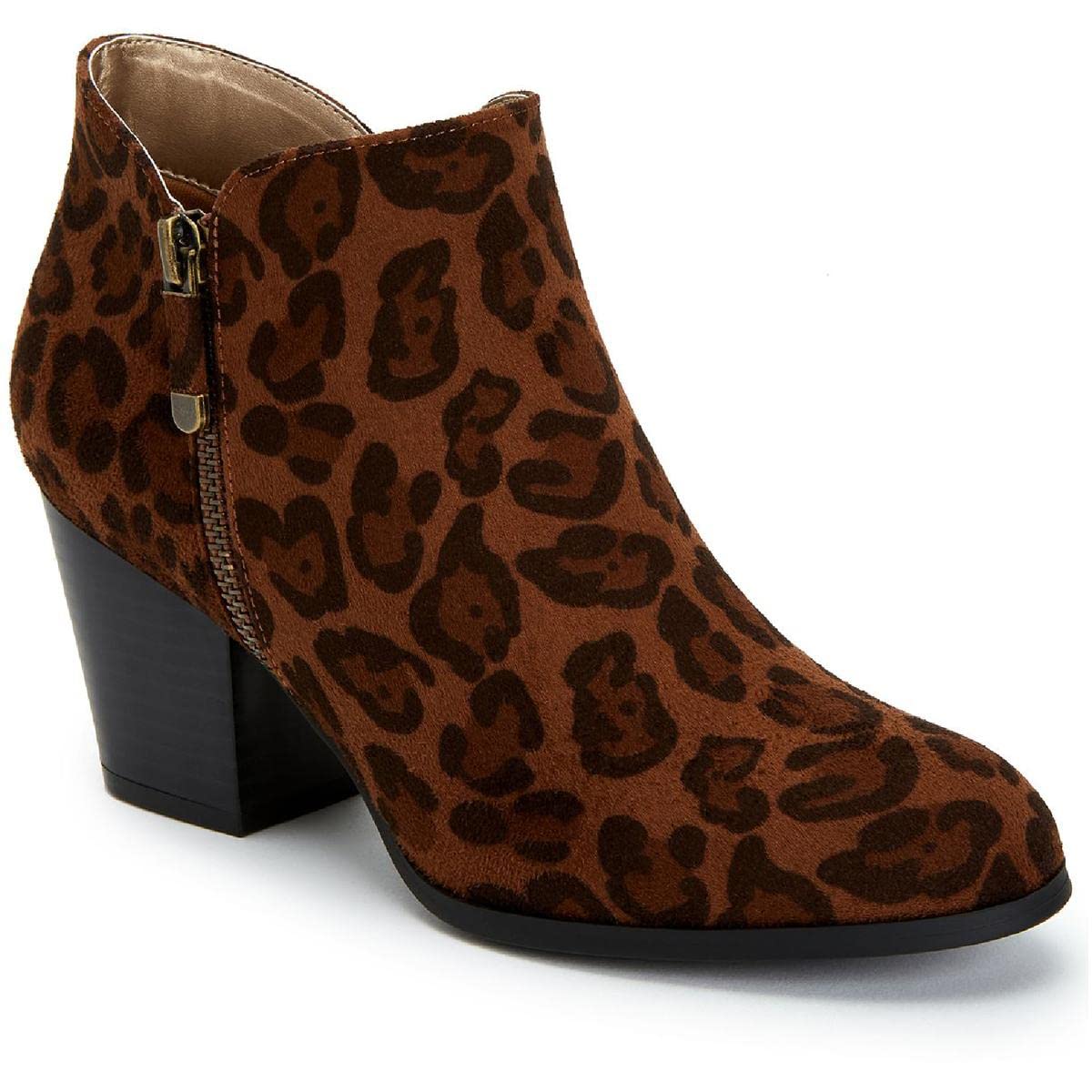 Style & Co.Womens Masrinaaf Zipper Block Heel Booties