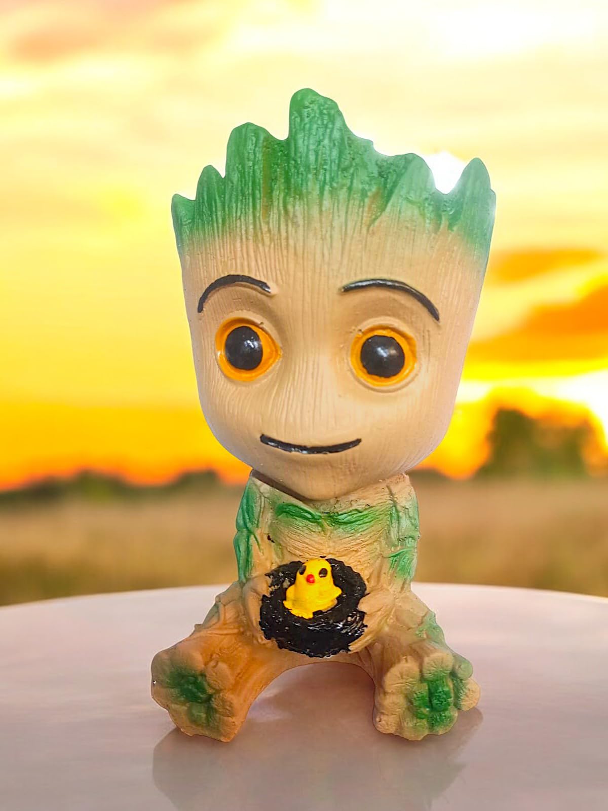 CRAFTIFY Small Size Cute Pack of 1 Groot Shape Stylish polyresin Pot (Best for Indoor Decorative Piece, Artificial Plants, Succulent/Small Plants) (Without Plant) (Green, 5.5 Inch) (B0D7RY1CBS) Amazon Price History, Amazon Price Tracker