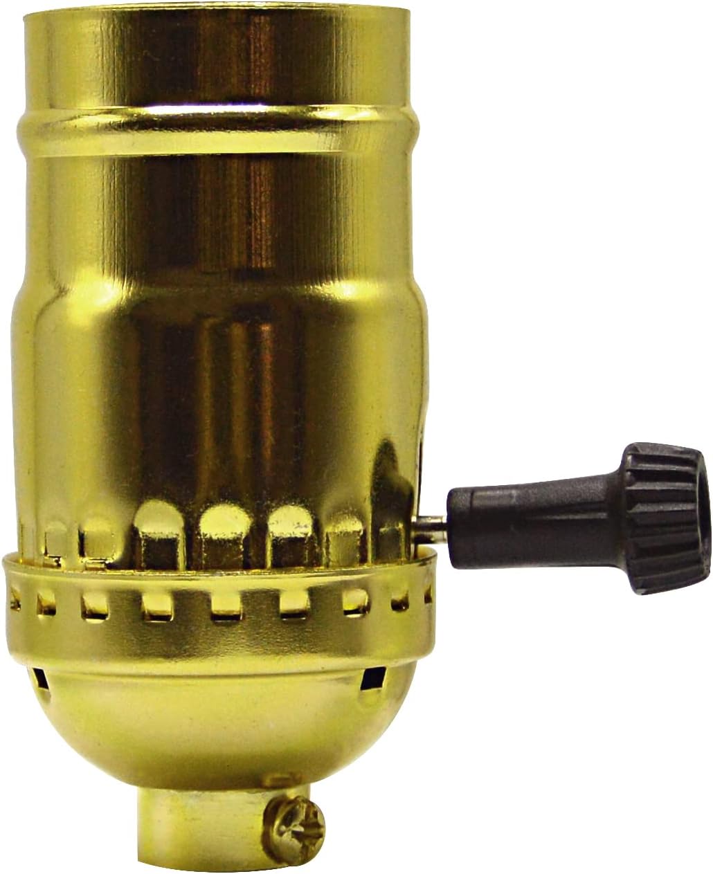 ECUDIS Table Lamp Wiring Kit with 8 Inch Harp, 3-Way Socket 2 Pieces 12" Lamp Pipe, with Instructions for DIY Lamp Design or Repair, Brass