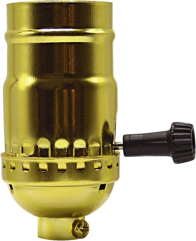 ECUDIS ECUDIS Lamp Light Kit, Repair or Rewiring Table Lamp Kit, 3 Way Socket and 8 Foot Matching Cord Set with Essential Hardware for Vintage Lamps or Other DIY Lighting Fixtures photo 3