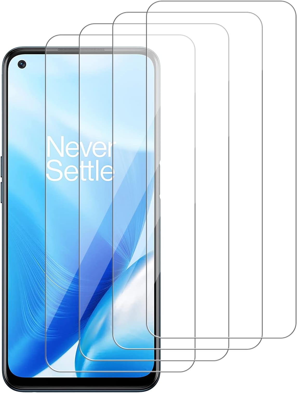 [4 Pack] Glass Screen Protector Compatible for OnePlus Nord N200 5G[9H Hardness]HD Screen Tempered Glass, Scratch Resistant,Easy Install-[Case Friendly][Bubble Free]2.5D Edge[Impact Protection]