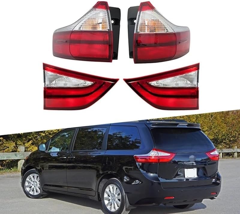 ‏トヨタ シエナ用テールライト4個セット 4ピース 車＆バイク テールライトアセンブリ 用のトヨタ用シエナ