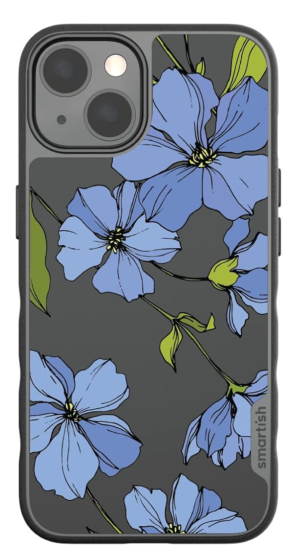 Smartish - Blue Blossoms - iPhone 14 Slim Case - Gripmunk [Lightweight + Protective] Thin Cover - Fits iPhone 14 by Smartish - Used condition - US$13.43