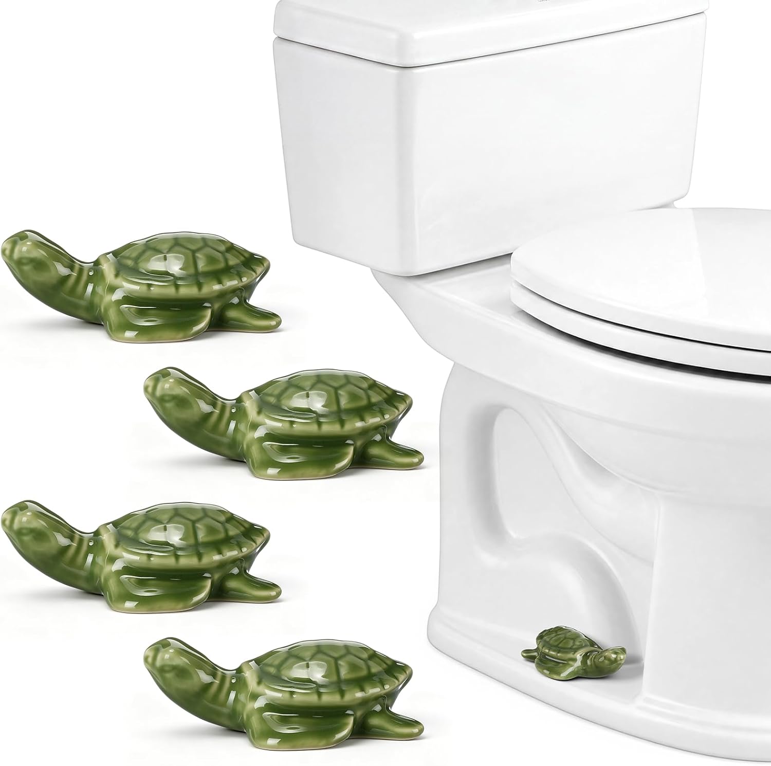 4 Pcs Ceramic White Bird Toilet Bolt Caps Funny Toilet Bolt Covers Decorative Cute Animal Toilets Screw Cover Caps Decor Bird Toilets Bolts for Bathroom Decor Waterproof, Easy to Install