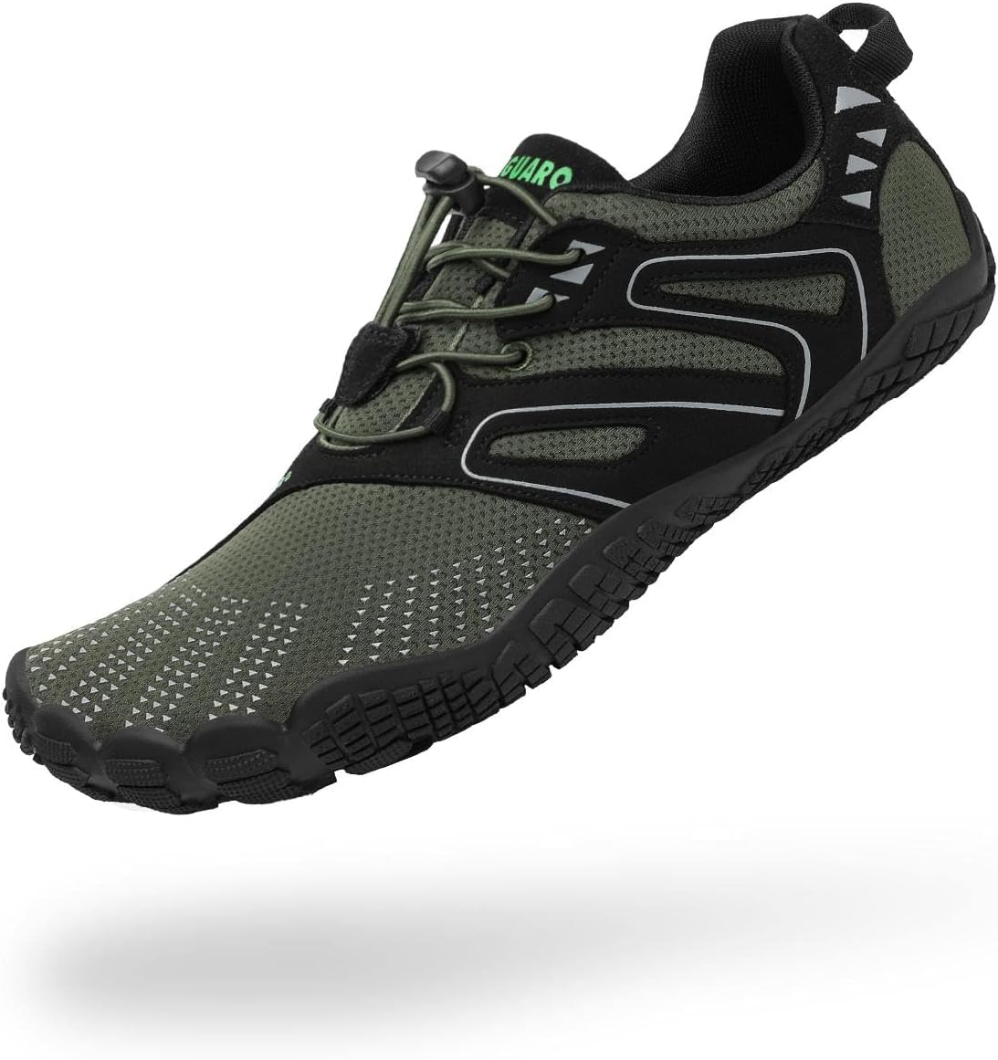 Mens Barefoot Minimalist Trail Running Shoes Outdoor Sports Walking Jogging Gym Fitness Zero Drop Quick Dry Breathable Water Sneakers Green