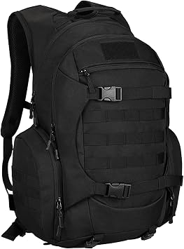 Tactical Travel Backpack Large Military Tactical Assault Pack, 3 Day Heavy Duty Camping Rucksack, 45L Hiking Bags Black