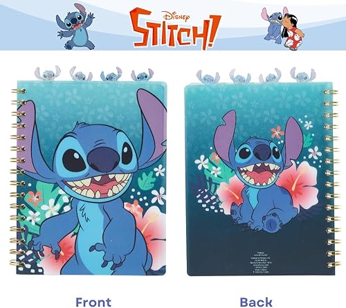 Miniatura 8 de Stitch Tab - Cuaderno de diario, encuadernado en espiral, 96 páginas rayadas, 8 x 7 pulgadas, color azul