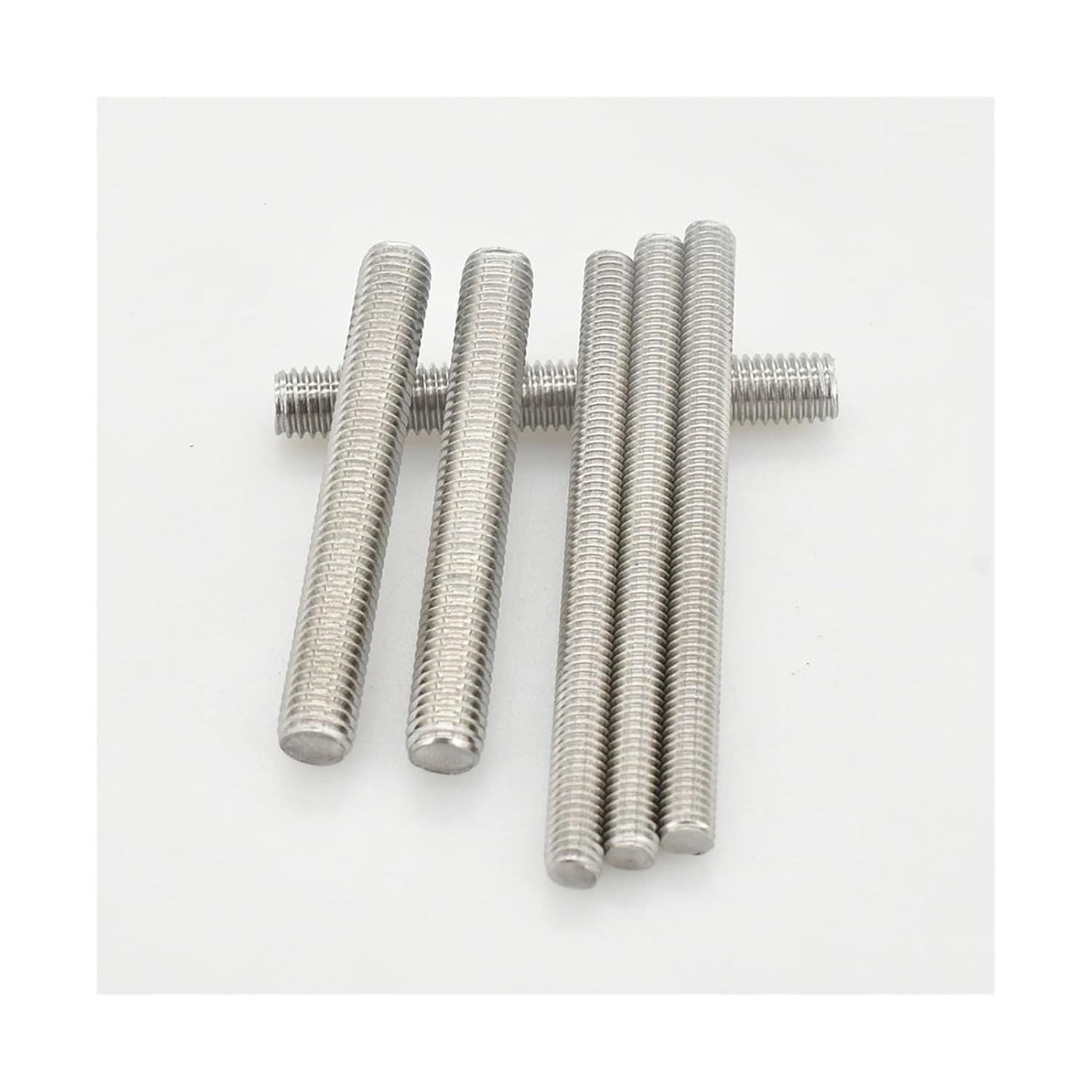 Threaded rods,Threaded Rod Steel Fully Threaded Rods Bar Studs Screw Rod Wire Screw Rod Length(M3,50mm (5Pcs))