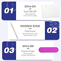 Vista 7 de Uñas postizas a presión con punta francesa negra, uñas cortas de almendra, uñas con pegamento para mujer, uñas acrílicas francesas de gel, uñas