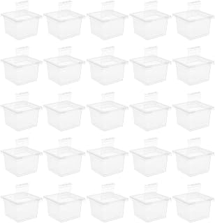 Mipcase 100pcs Boxes Transport Scorpion Feeding Lid Container Lions Turtle Cage Terrarium Mane Hatching with Gecko Food Containers Snake Lizard Tank Breeding Plastic Tortoise