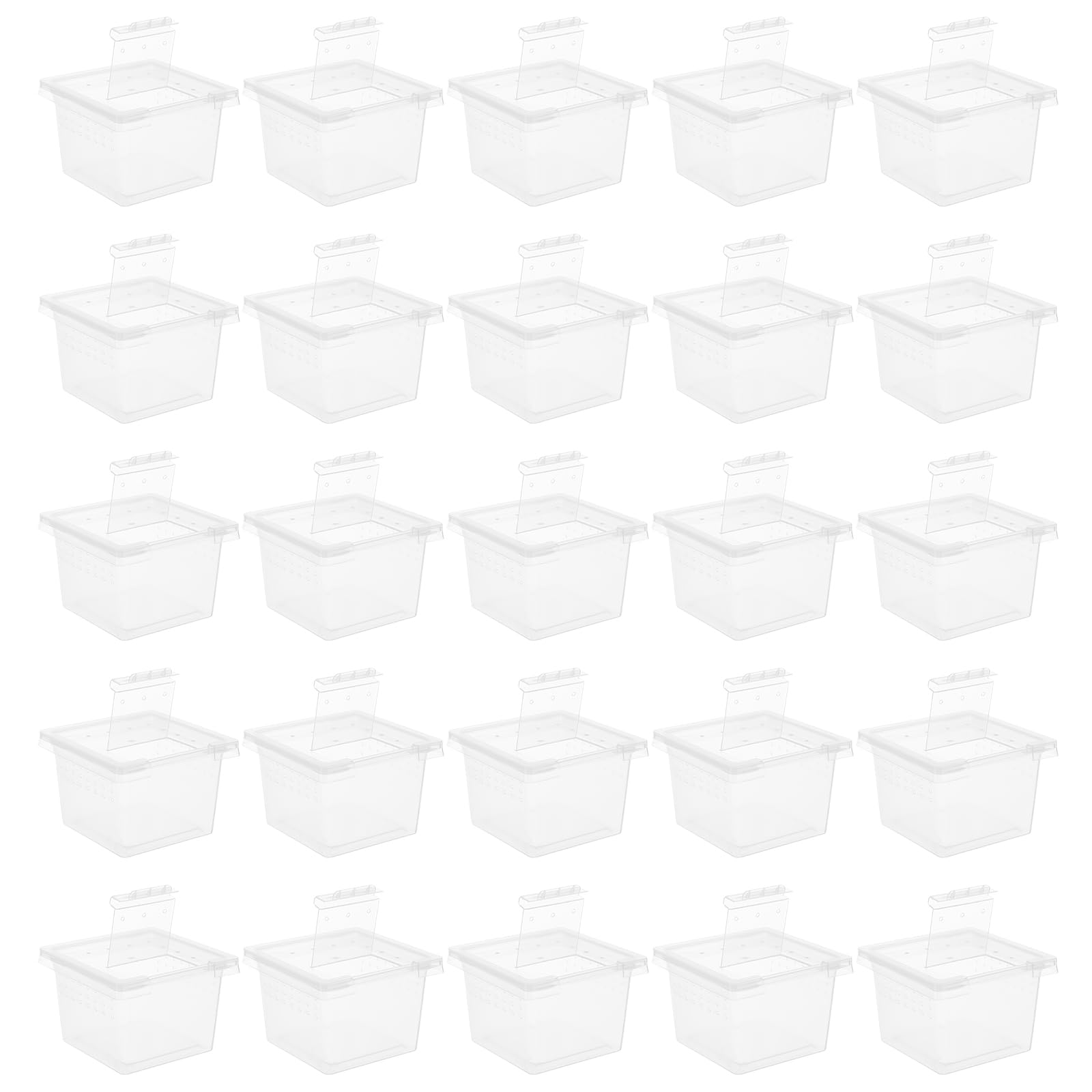 Mipcase Transparent Reptile Breeding Box 2.7In Small Feeding Cage Tank for Snakes Lizards Spiders Geckos and Insects with Secure Lid for Safe Habitat