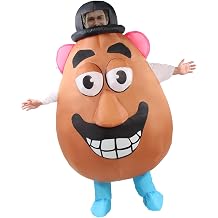Potato Head Inflatable Costume Adults Funny Full Body Blow Up Outfit Men Women for Halloween Party Parades or Cosplay