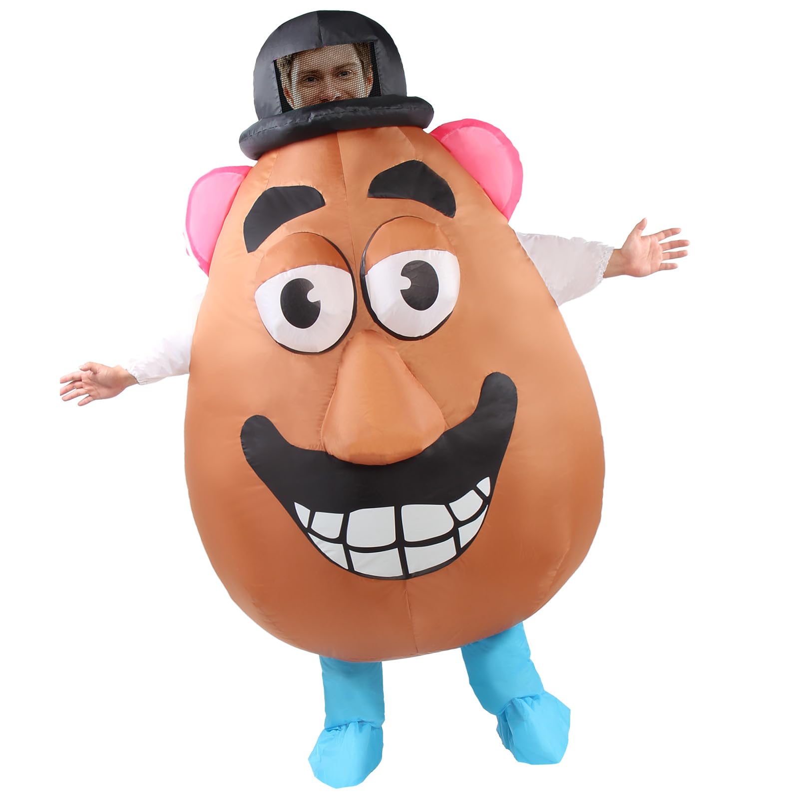 Takuvan Potato Head Inflatable Costume Adults Funny Full Body Blow Up Outfit Men Women for Halloween Party Parades or Cosplay