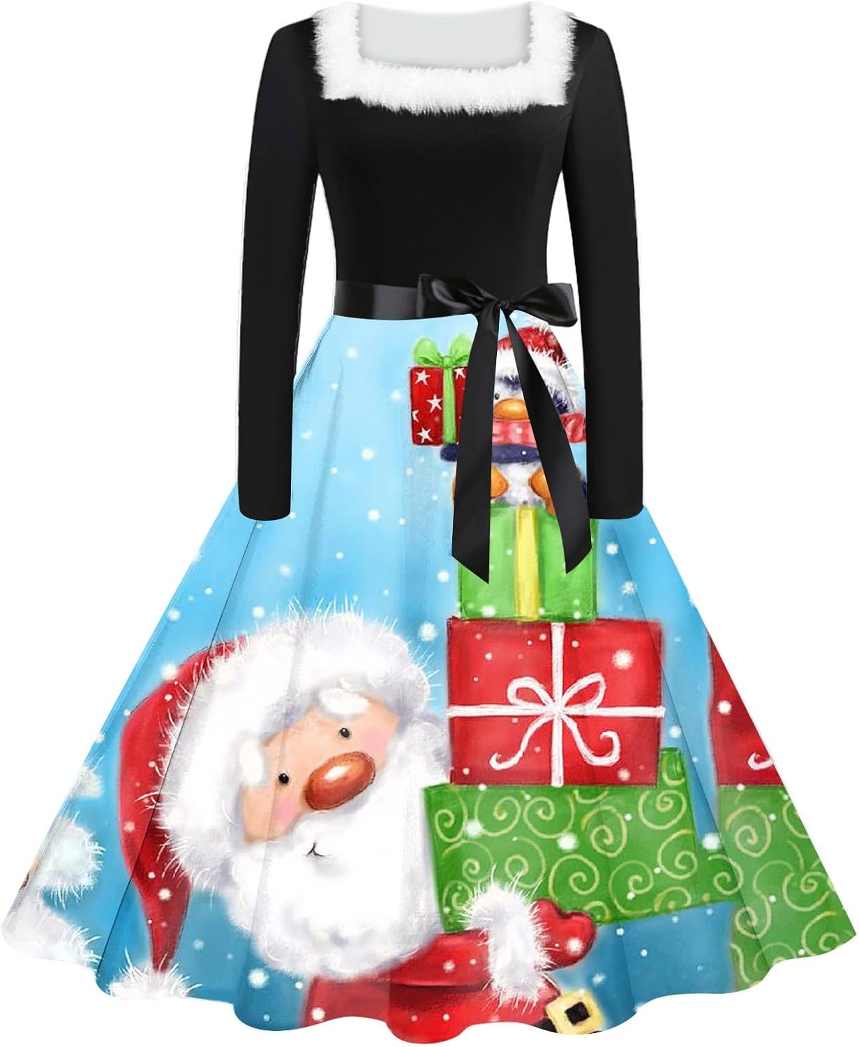 black sweater dress long Always Chic Black Long Sleeve Sweater Dress main image 0