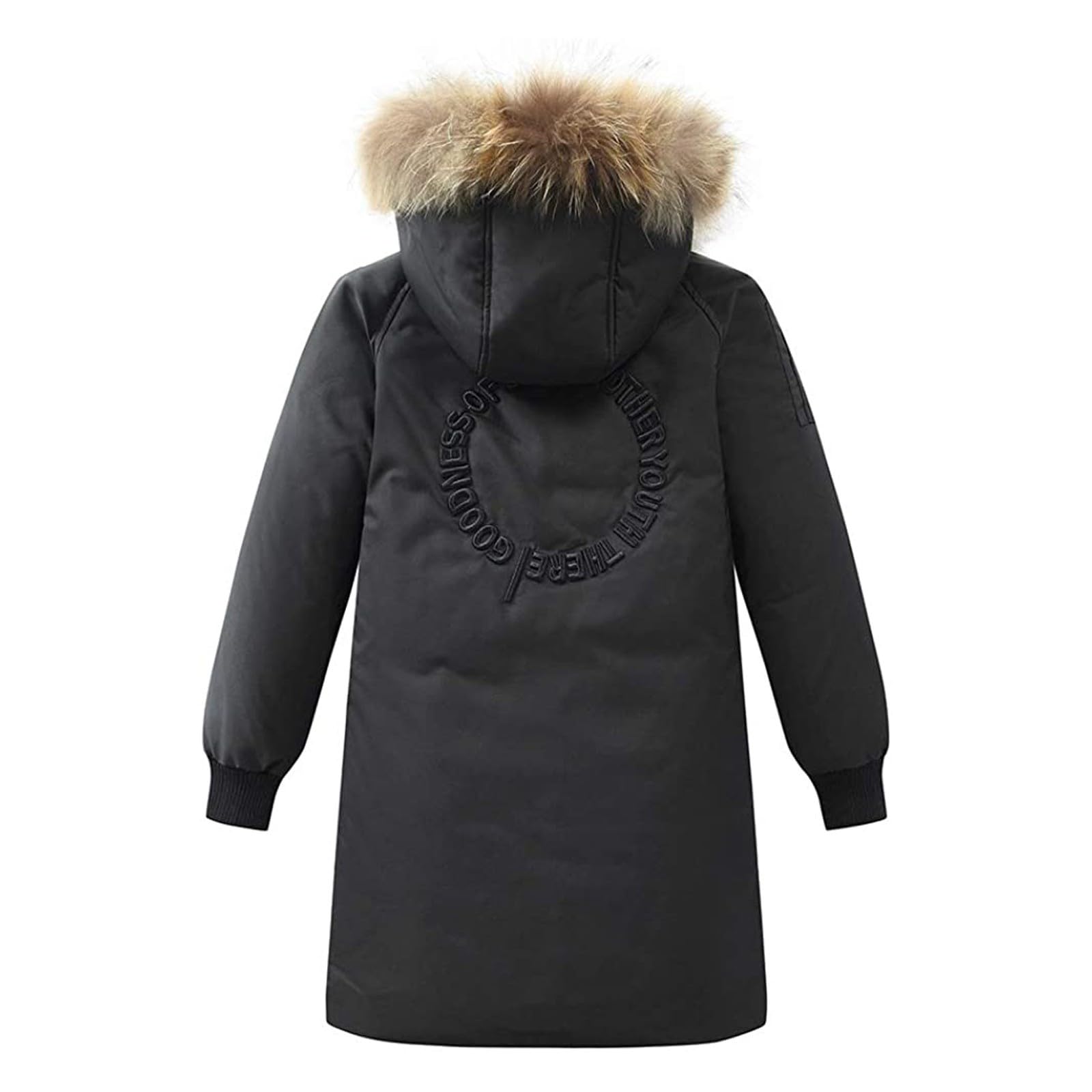 Piumino invernale per bambini grandi bambini unisex con cappuccio piumini a tinta unita capispalla inverno spesso caldo con cappuccio antivento cappotto con cappuccio ragazzi felpe con cappuccio
