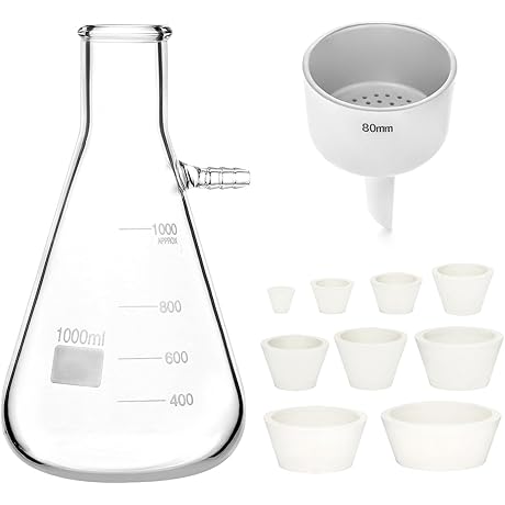 QWORK Buchner Funnel Kit Filter Flask Set