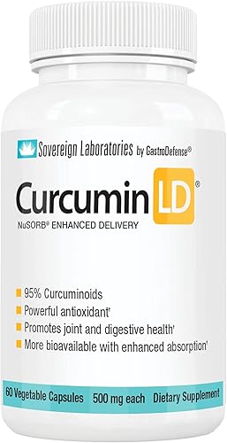 Curcumina orgánica liposomal Libre de bioperina para prevenir problemas gastrointestinales 500 mg 60 tapas de verduras sin gluten sin rellenos