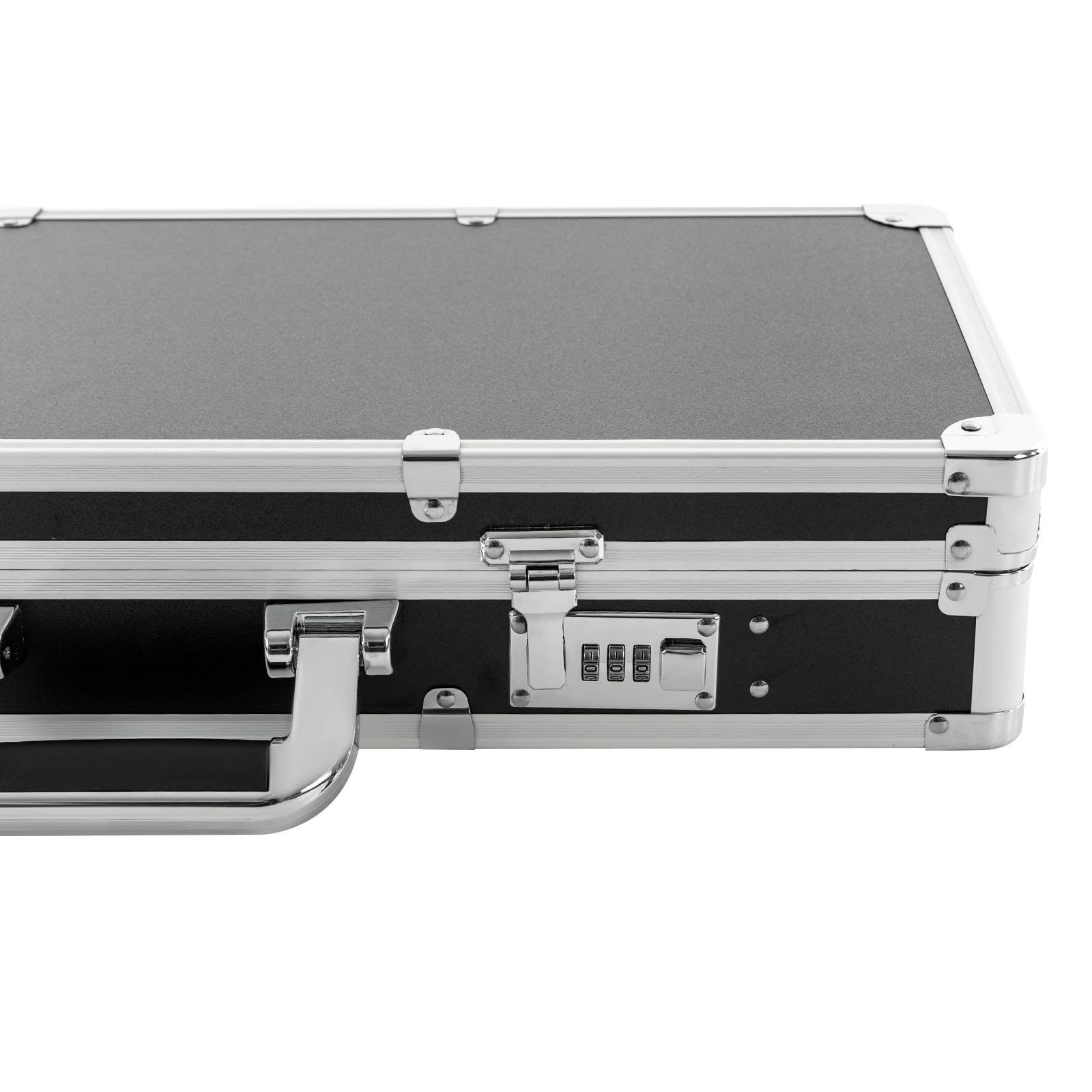 Barbiere case portatile, con due lucchetti a combinazione, organizer per attrezzi da viaggio, stile Barber Stylist, borsa per il trasporto (argento)