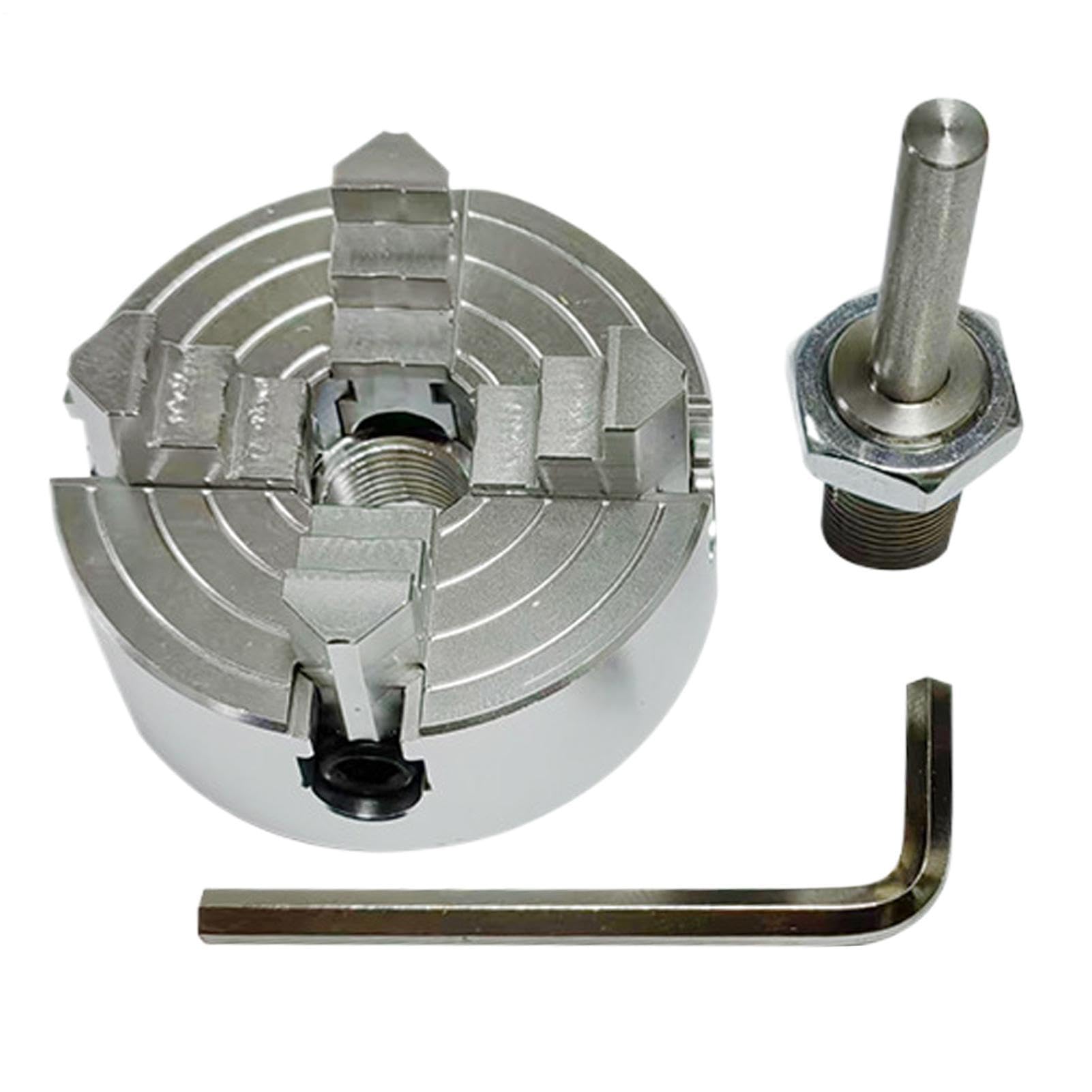 mandrino a griffe, Mandrino Autocentrante Materiale Principale HT300 Intervallo Di Serraggio Tra 5-80 Mm Con Viti Di Fissaggio Per Tornio Per Legno Metallo