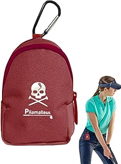 ゴルフボールケース ゴルフボールポーチ | 軽量ゴルフボールケース ウエストホルダーバッグ ゴルフボール収納ポケット クリップ付き アウトドア用 軽量 便利 小物入れ 女性 男性 ベルト ゴルフ収納用 ブライト