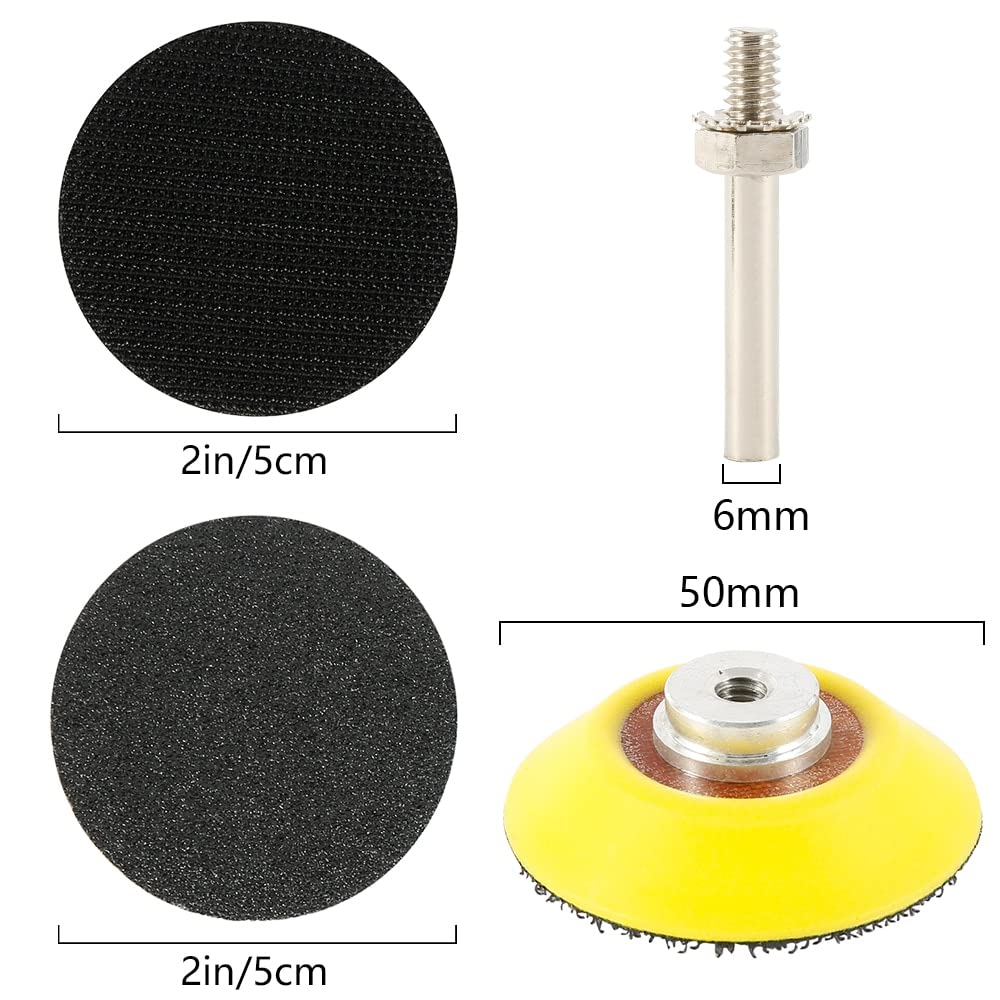 Papel de lija abrasivo ZSBLXHHJD 180 PCS 2 pulgadas Surtido de papel de lija Húmedo y seco 60-10000 Discos abrasivos con gancho y almohadillas de bucle for juegos de molienda de madera