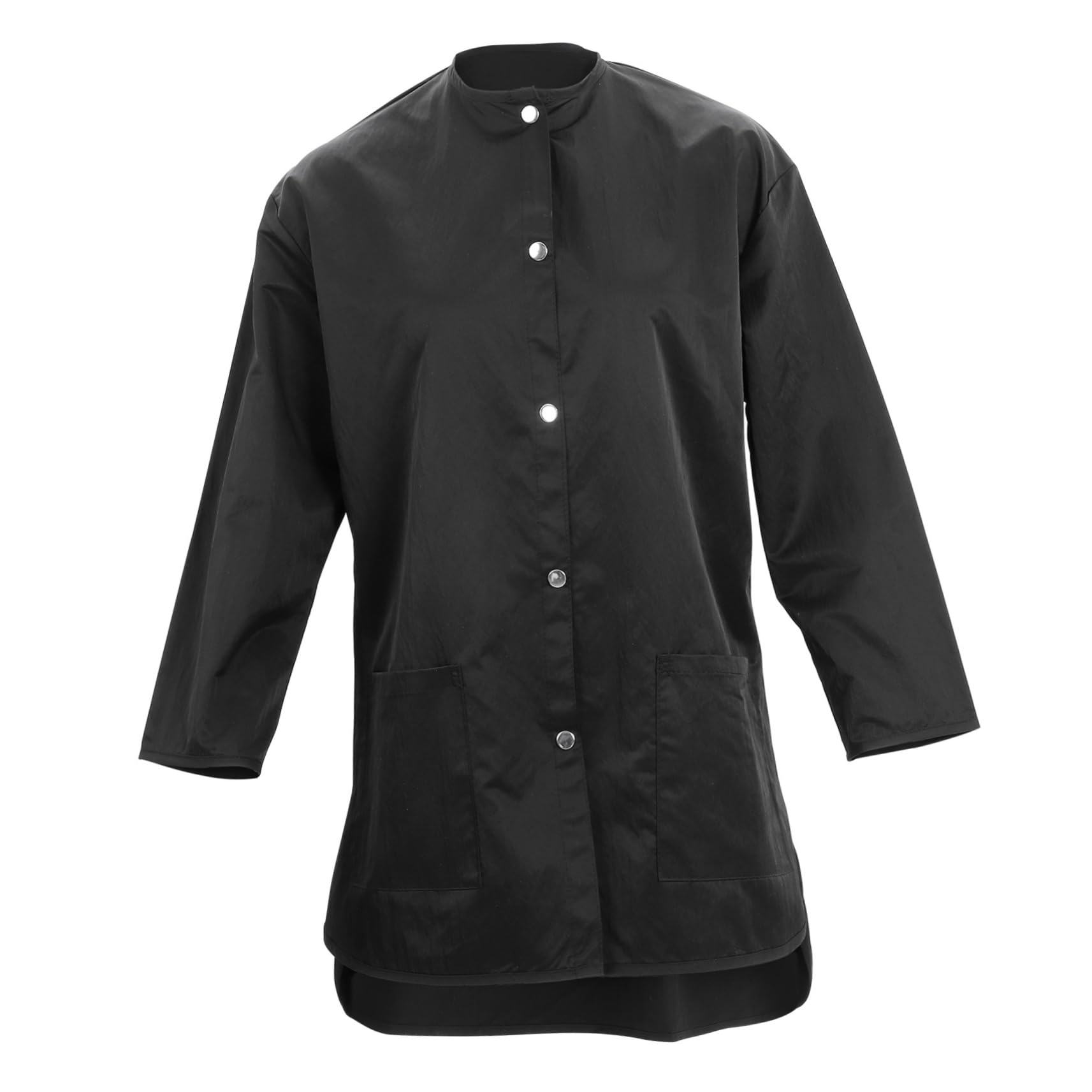 Uniforme de trabajo cómodo negro para peluquería y estética diaria 8