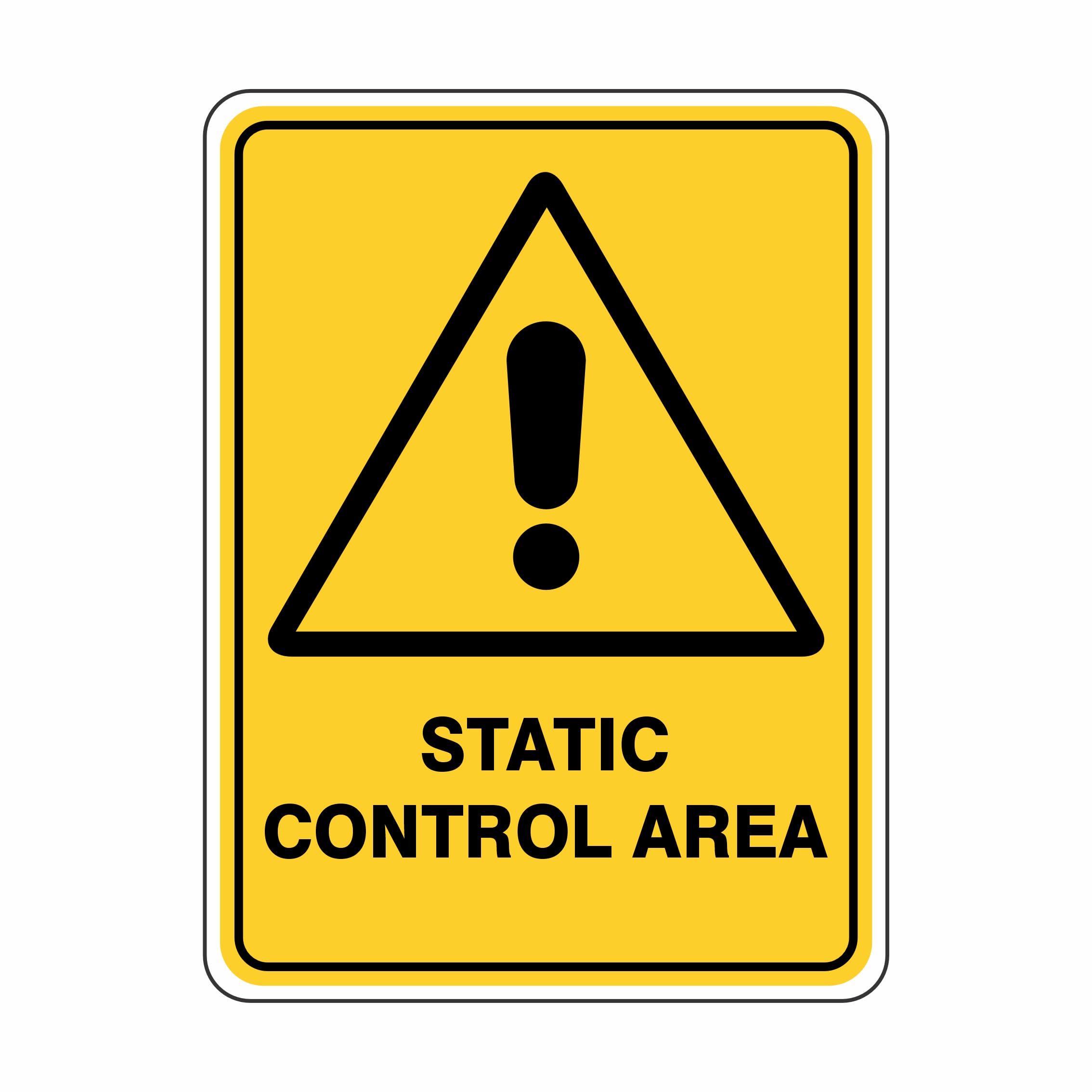 Static Control Area Warning Signs Metal Tin Sign 8 x 12 inch for Industrial & Commercial