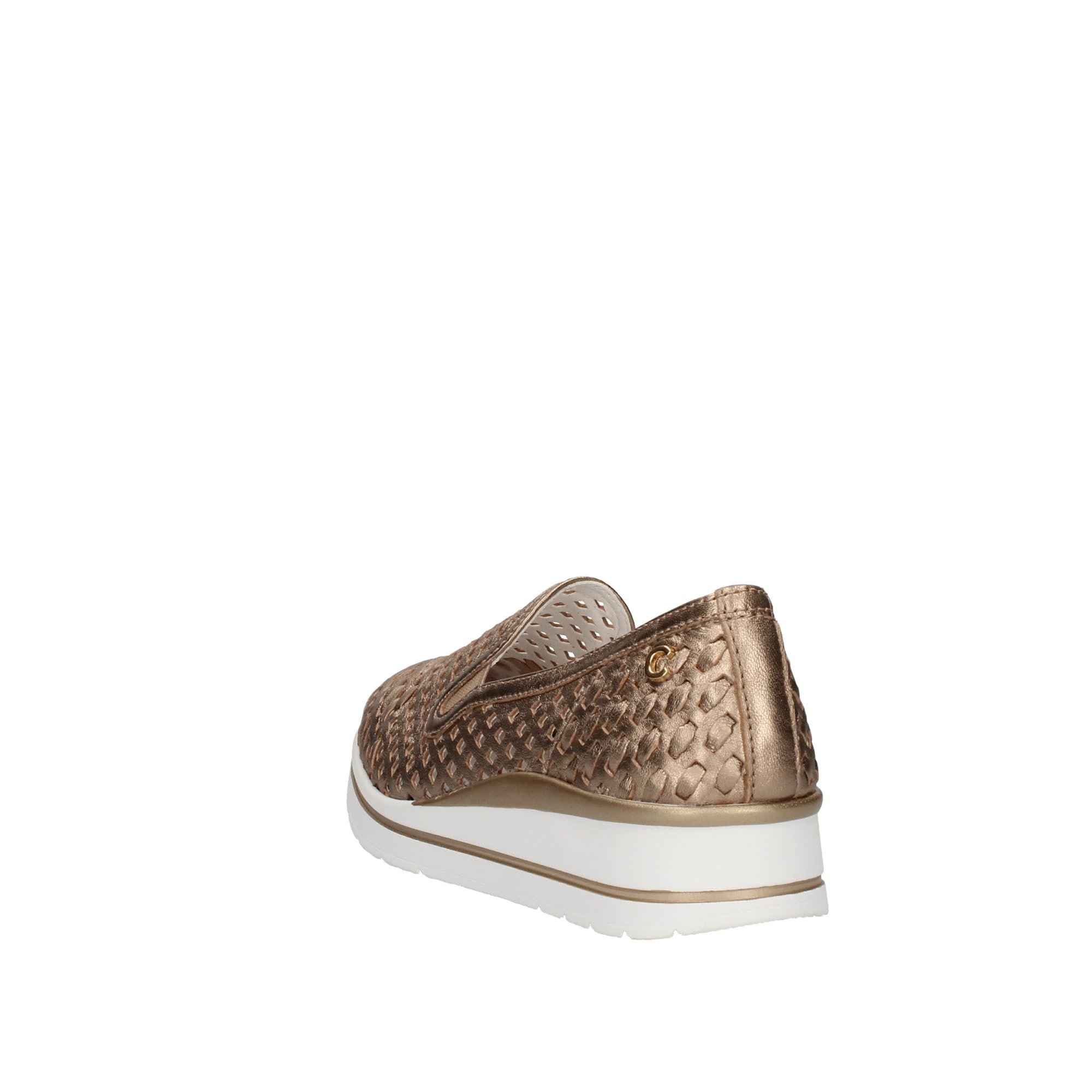 Scarpe da Donna in Pelle Traforata con Zeppa