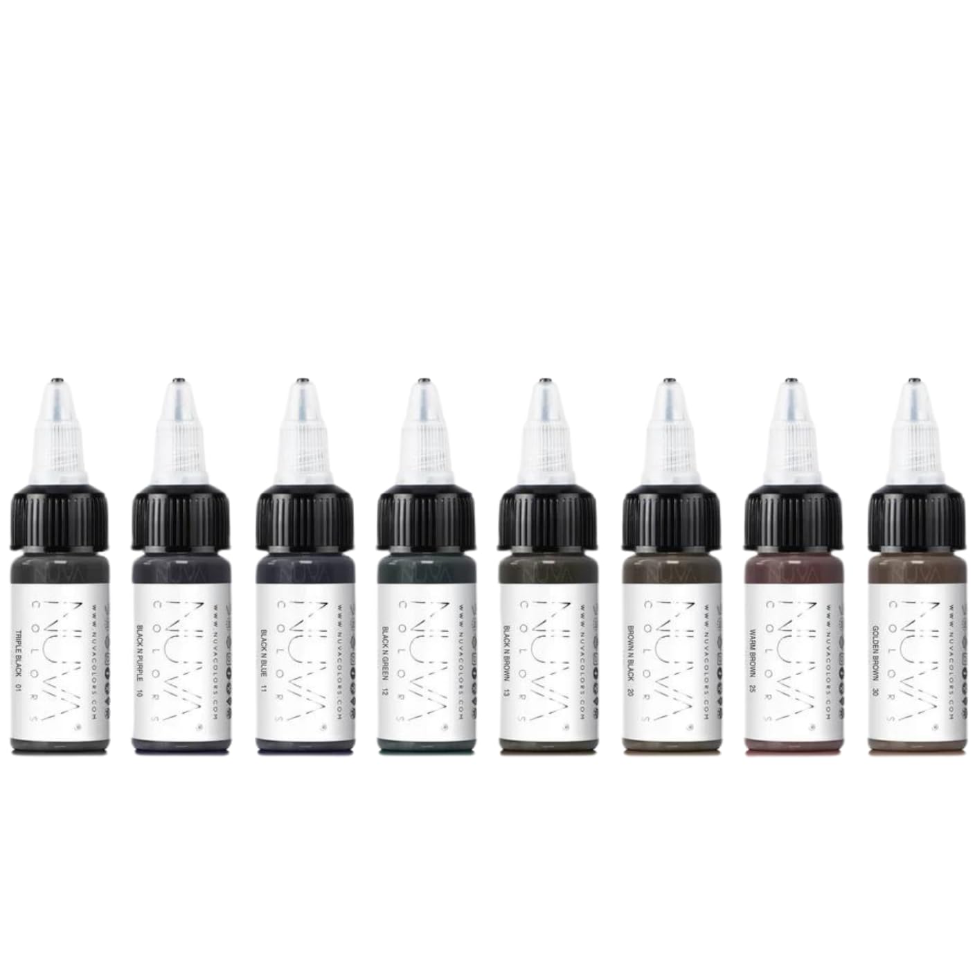 Nuva Colors Permanent Eyeliner Pigment Customizable Cool Undertone for Microblading Lash Line Winged Eyeliner Stardust or Smokey Long-Lasting