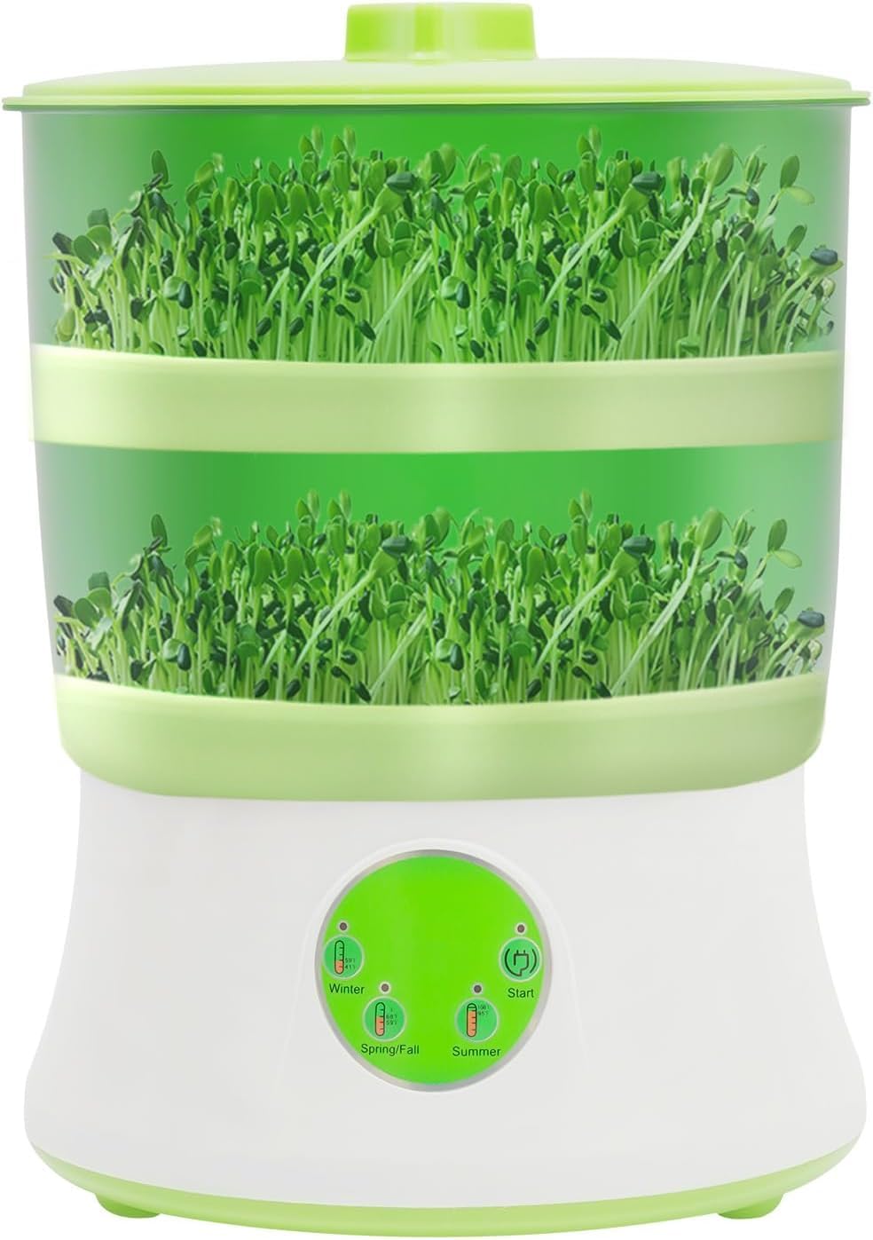 Germoir à soja à 3 Niveaux, kit de Germination Automatique, arroseur à 360°, 3 Modes saisonniers