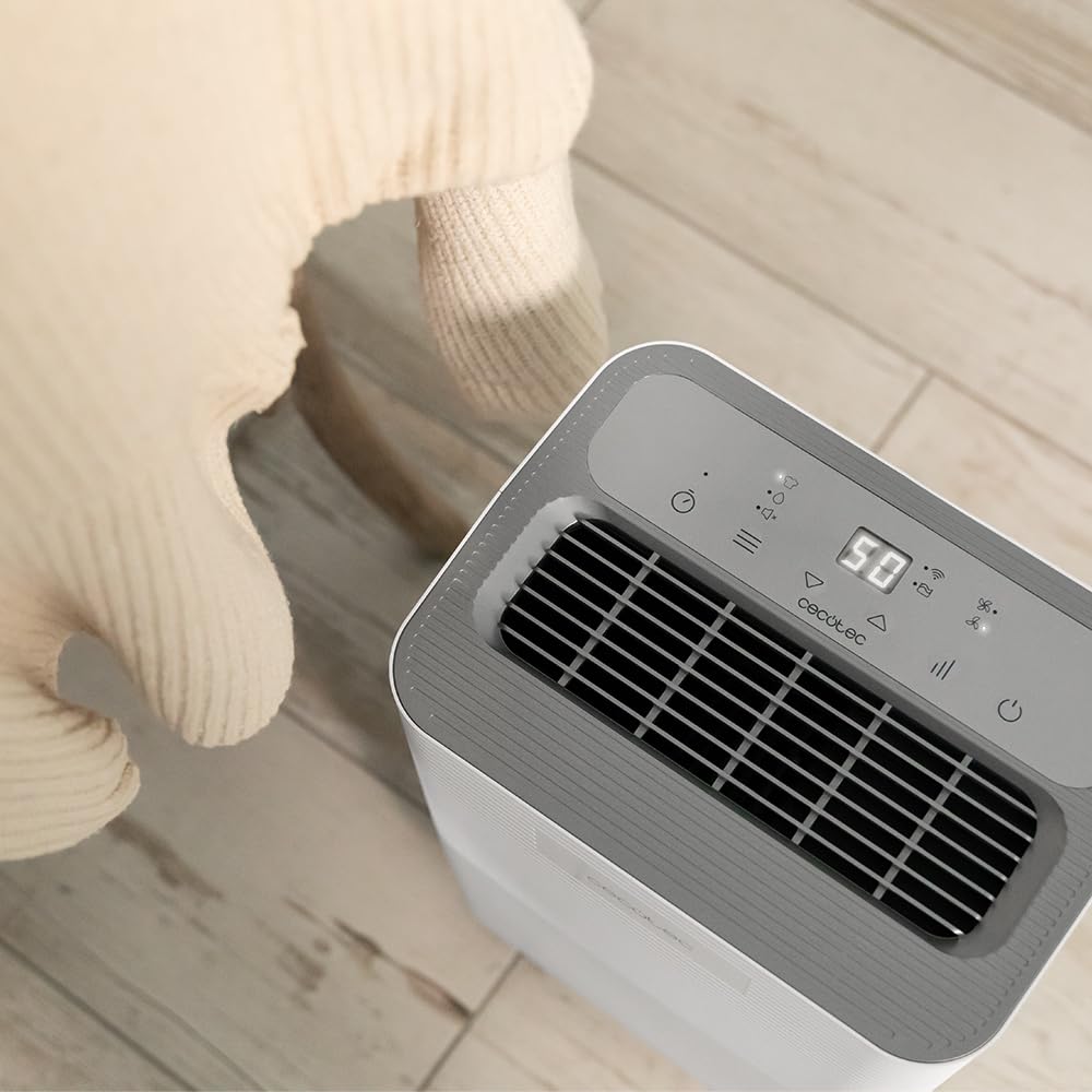 Cecotec Deshumidificador BigDry 8000 Expert Connected. 16 L/día, Depósito Extraíble de 2L, Control por Wifi, Función de Secado de Ropa y Temporizador 24 horas, Área de Cobertura de 30m2