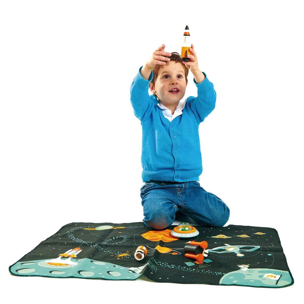 wooden space play toys for imaginative play adventures (Space Adventure)