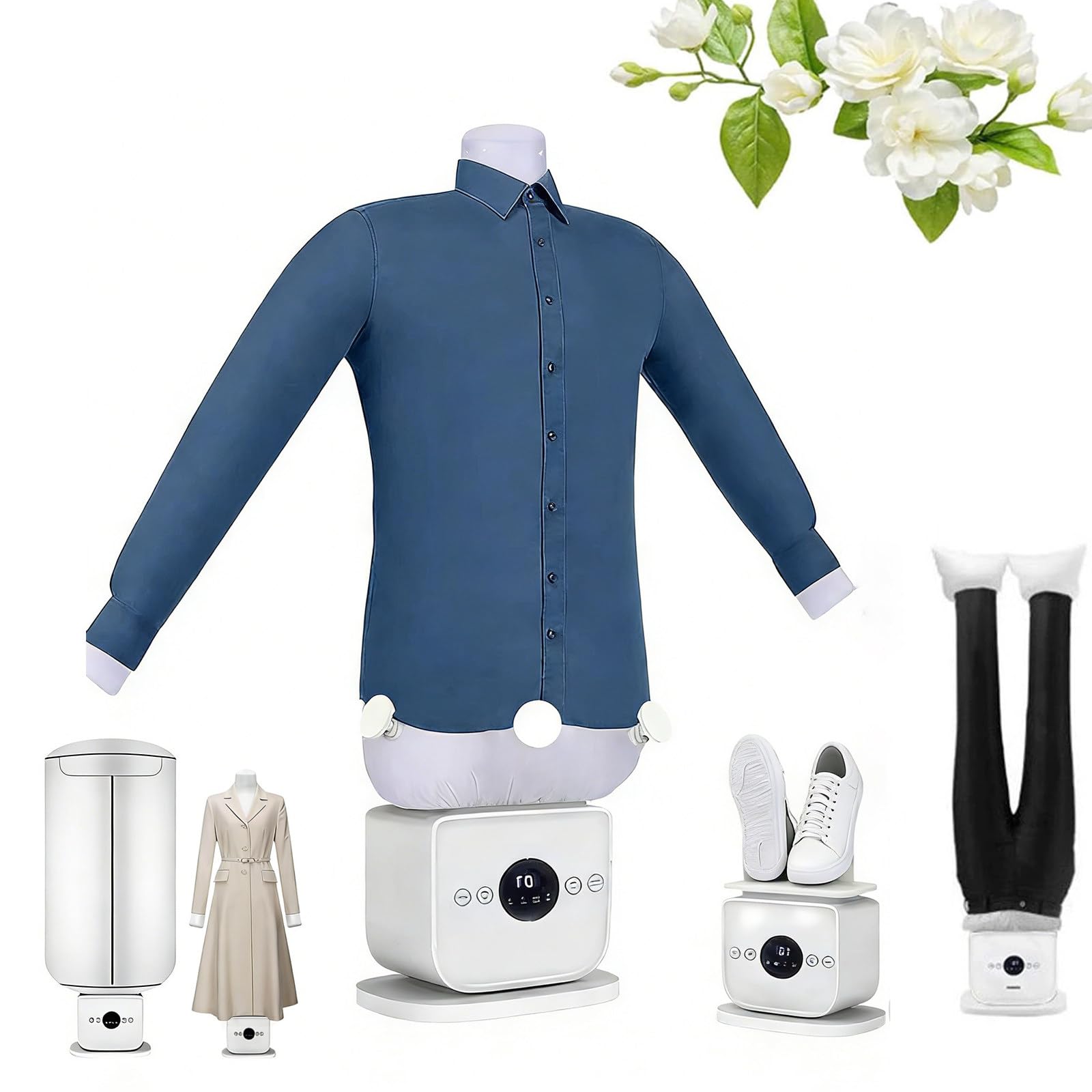 Bügelpuppe–Hemdenbügler & Bügelmaschine für Hemden,Blusen,T-Shirts,Hosen – Bügelautomat mit 3-in-1 Bügeln & Trocknen Funktionen – effiziente Bügelhilfe Upgraded
