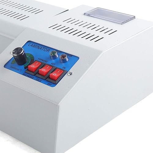 Miniatura 7 de TBVECHI - Laminadora de laminación, 110 V, 600 W, A3, A4, sistema de rodillos térmicos de película fría y caliente, laminadora