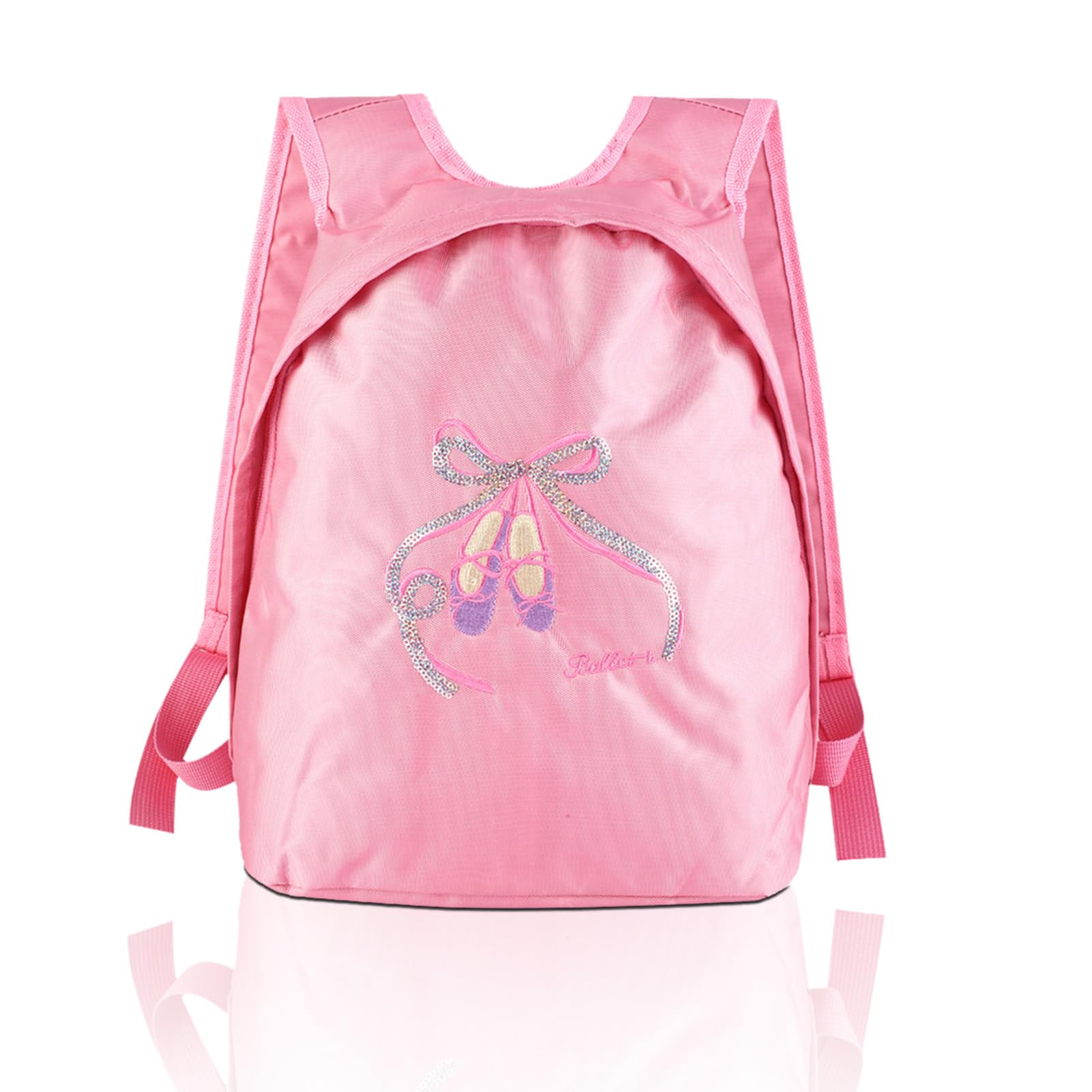 HERCHR Bolsa de Ballet para Niñas, Mochila Deportiva con Cremallera, Bolsa de Viaje, Bolsa de Hombro Doble Rosa